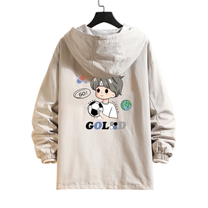 JK41207-P85 加棉款-P115  纯棉连帽夹克男士大码工装夹克男 砖墙图片