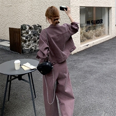 已25秋【新品】韩系工装休闲水洗牛仔套装5517-P205-K299，女装套装/套裙，2C305