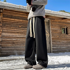 8XL-M羊羔绒卫裤男加肥加大码加厚加绒运动裤男胖子9029特38，男装休闲裤，电商D206-1