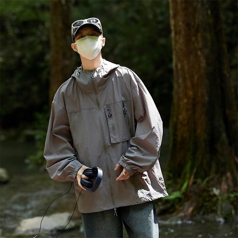 防晒衣男超薄透气夏季外套潮流学生宽松帅气情侣夹克衫休闲,男装夹克,星座716-2