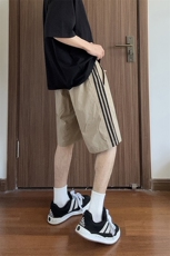 大量现货短裤男2025新款条纹运动休闲速干裤夏季薄款潮DK708-P40，男装牛仔裤，电商A178
