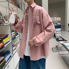 男新款港风休闲纯色m青少年学n生新款衬衫上衣CS01，男装衬衫，电商A132（原电商B245）