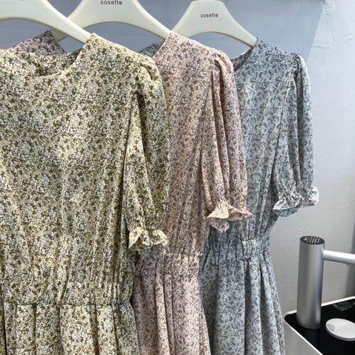 夏季新款韩版鱼尾碎花连衣裙，女装连衣裙，cosette(4F)