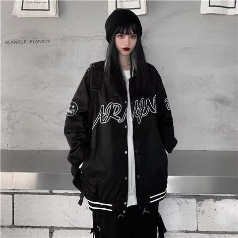 春秋新款女装学生港风复古棒球服韩版绣花百搭休闲夹克外套2025年,男装夹克,星座506A