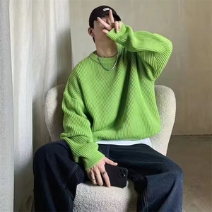 多色毛线衣软糯潮原宿bf情侣学生宽松打底外穿百搭针织衫MYM01图片
