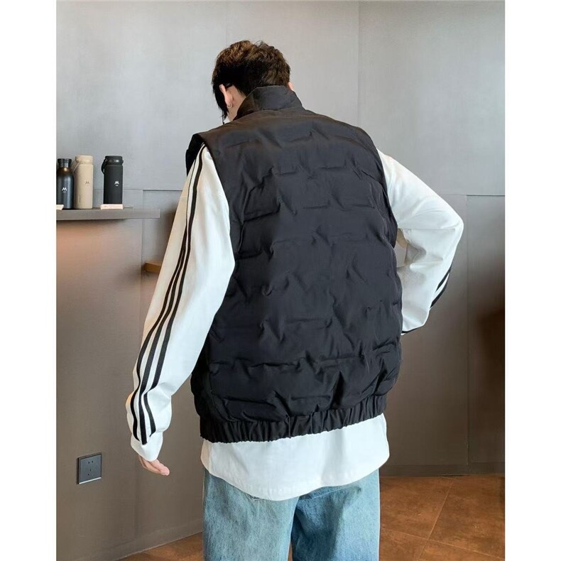 秋冬季羽绒棉服马甲男2025新款潮流外穿纯色坎肩立领工装,男装棉衣,星座506A