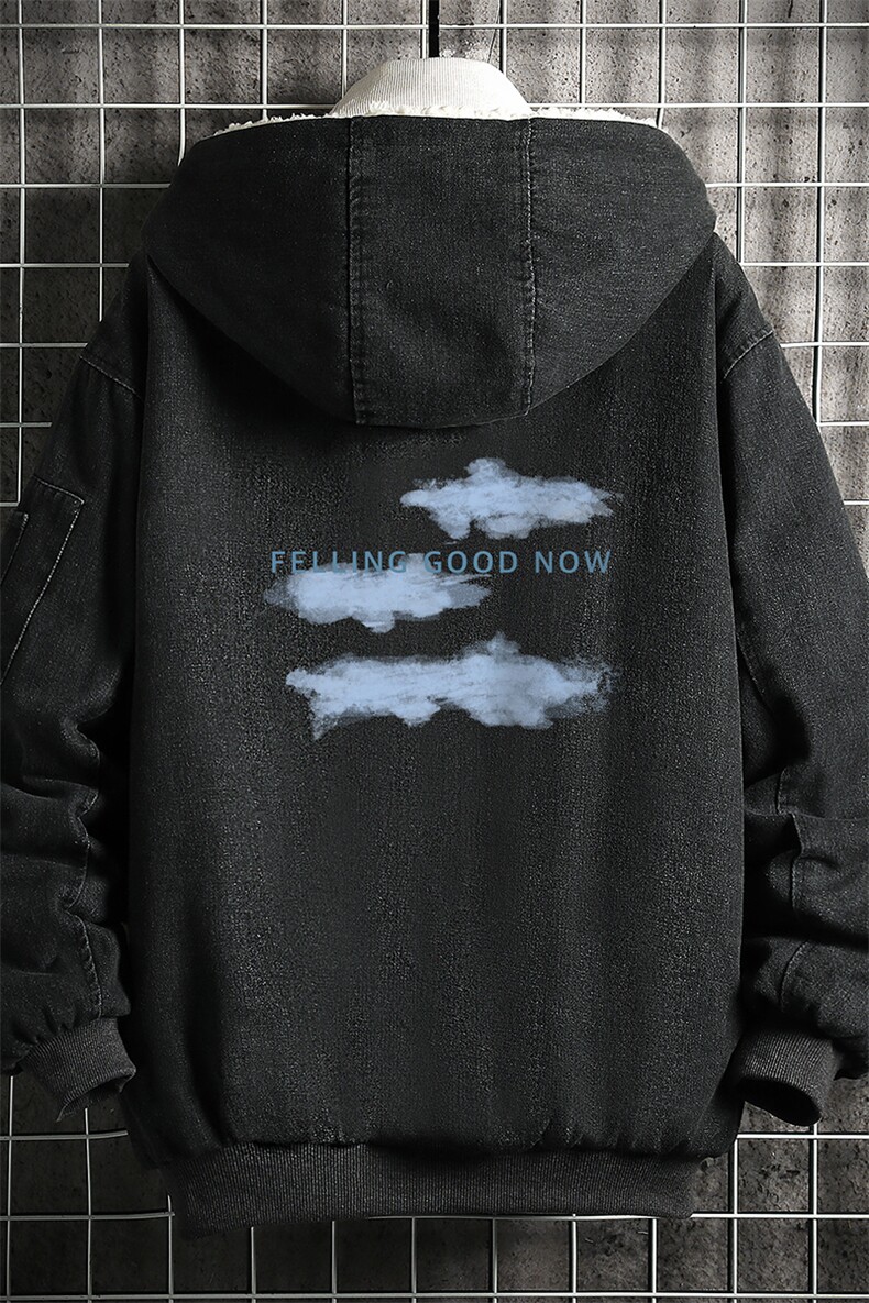 NM53143-P140牛仔外套男大码加厚加绒衣男羊羔毛服男网格,男装棉衣,电商A040A