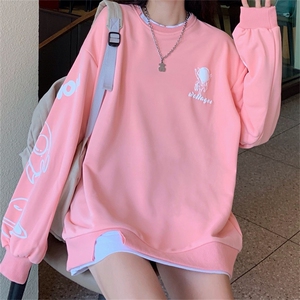 发泡印花假两件薄款卫衣女 E152-P52图片