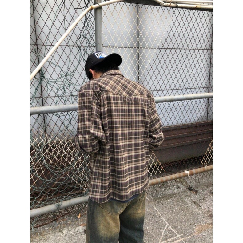 复古格子设计感衬衫ZC098-特批50,男装衬衫,星座313A(原308A-2)