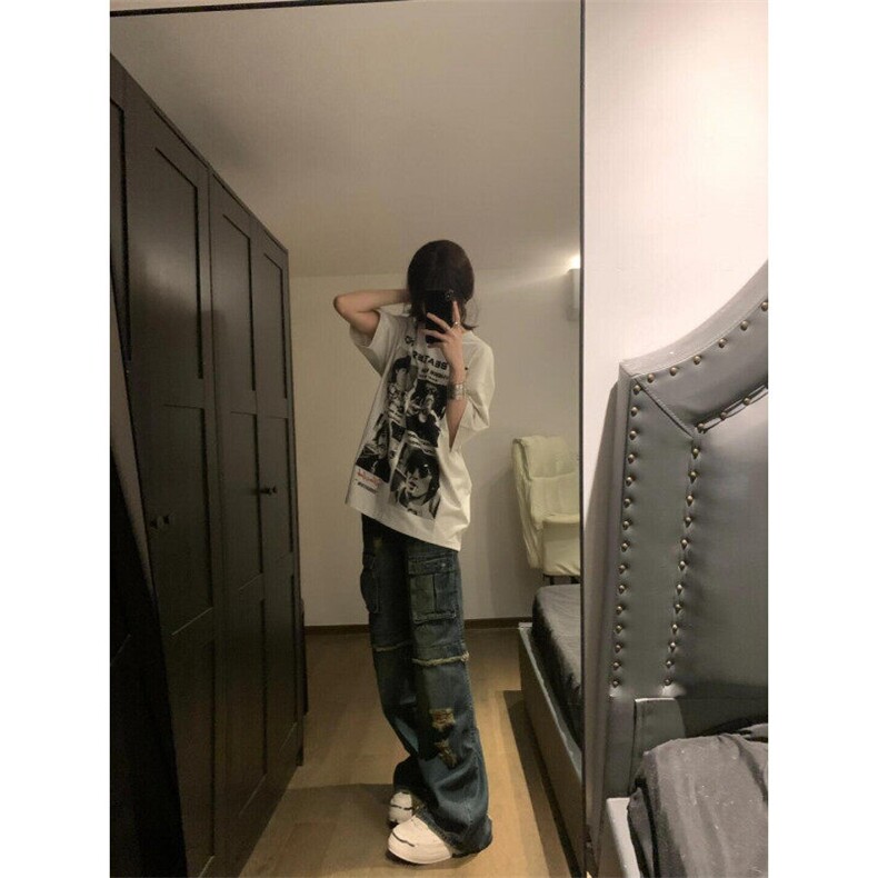 BK897HH-特P28美式复古乐队人像印花短袖T恤男女,男装T恤,星座1007（原301D）