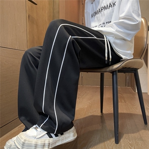 2026春夏装立体裁剪宽松织带拼接休闲裤 K8788/特P35 黑色2图片