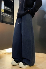 8XL-M摇粒绒裤子男加绒加厚休闲直通束脚宽松保暖裤K9122P78控98，男装休闲裤，电商D206-1