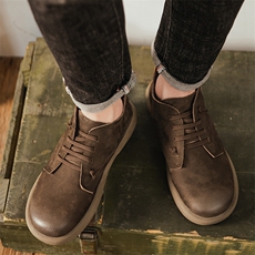 X4400-195休闲短靴加绒秋冬新款马丁靴头层牛皮靴子潮，男鞋马丁靴，星座1407-3