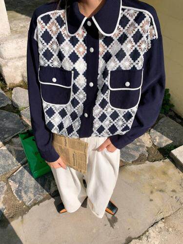 蕾丝衬衣，女装，YOUER DENG