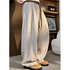 秋冬新款松弛感休闲卫裤男士裤撞色拼接腰直筒阔腿裤KBF400，男装休闲裤，星座1116A（原606A-3）