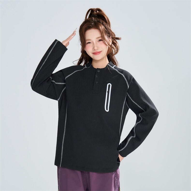 宽松肌理感撞色明线亨利领套头上衣春季休闲卫衣XZ309W8011P55，男装卫衣，星座309（原A406）