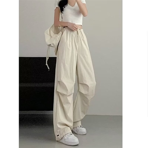 ck29-P38 潮牌美式伞兵裤女夏季工装裤复古欧美宽松运动长裤图片