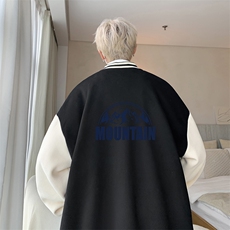 摇粒绒棒球服男大码开衫卫衣男夹克BF86255-P65，男装夹克，电商A040