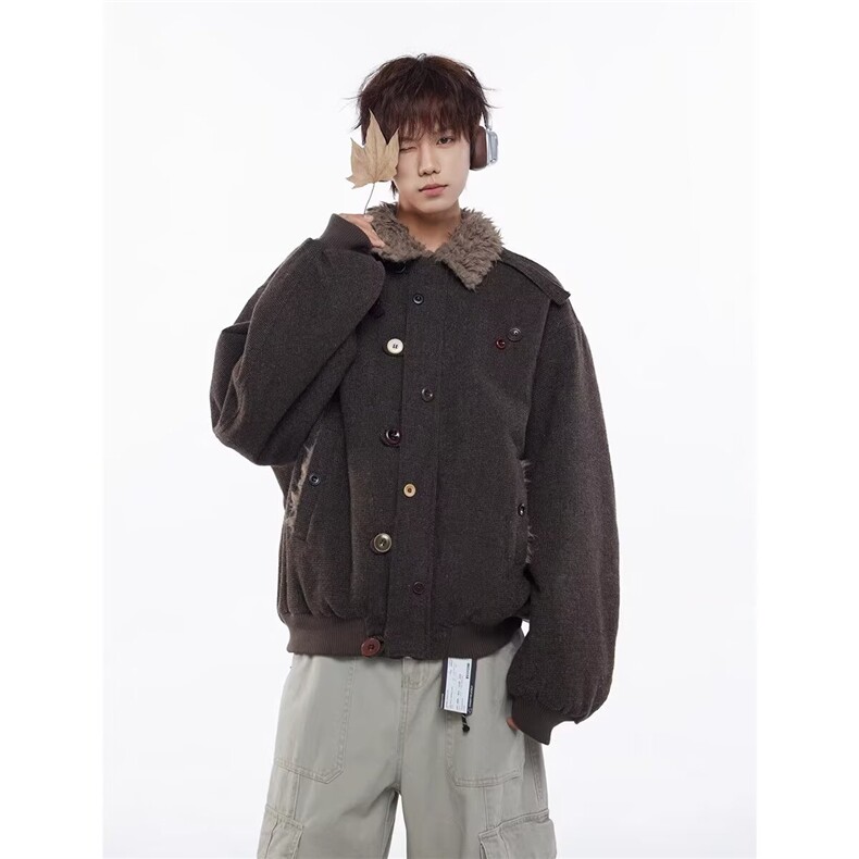 1506/QM8050/P106复古做旧座山雕加厚棉服,男装棉衣,星座1506
