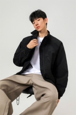 美式罗纹拼接袖子褶皱大码M-5XL教练夹克男JK78056P69控105，男装夹克，星座226-1