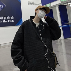 华夫格半拉链卫衣男春秋高领打底衫外套韩版潮流百搭上衣WY90-P38，男装卫衣，星座1008