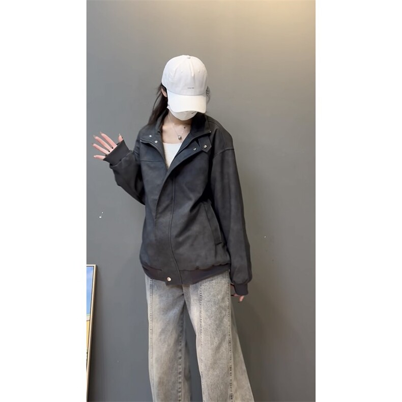 （量大差价足）春秋款复古PU皮夹克磨砂质感外套1213-DY2313-P95,男装夹克,星座1213