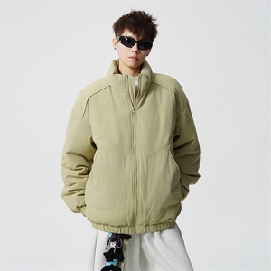 冬季美拉德立领棉服潮流百搭纯色棉衣撞色棉服外套HY8822-P75图片