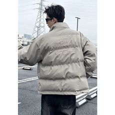 现货网图切片慎用刺绣PU皮棉服棉袄加厚保暖外套MY758-P108，男装棉衣，星座1213