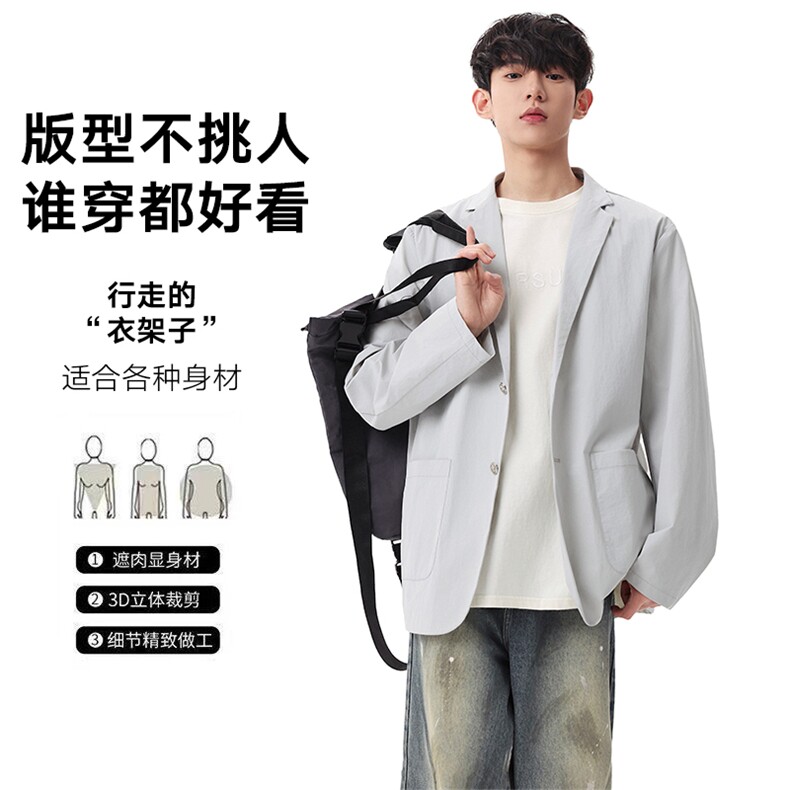 春季新款商务风西装外套男休闲西服男士西服X02628-P83,男装西服套装,星座308B-2