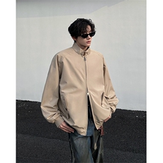 8XL-M美式复古棒球服外套男特大码潮牌双拉链立领夹克衫JK005P85，男装夹克，电商B312