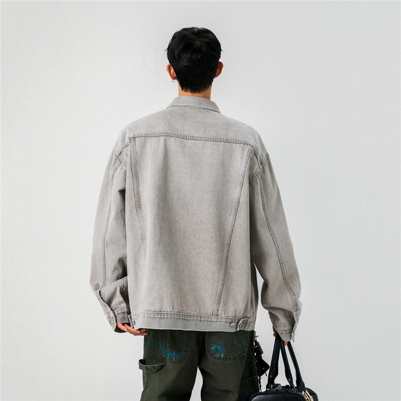 2025款抖音品质牛仔夹克宽松韩版工装潮流水洗外套N995/P98,男装工装外套,星座202