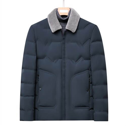 新款冬季脱卸羊毛领羽绒服中年男士冬装外套爸爸装GSNA21309-P315，男装羽绒服，电商B212（原钱塘6029）