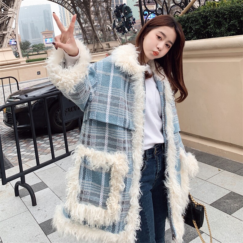现货8511B-M117 2020冬季新款加厚羊羔毛棉衣棉服图片