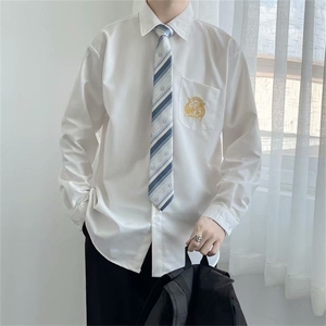 制服长袖衬衫男日系学院风DK18P33图片