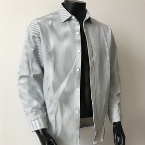 条纹衬衫男长袖春秋休闲衬衣港风日系高级感宽松外套AC238-P40图片
