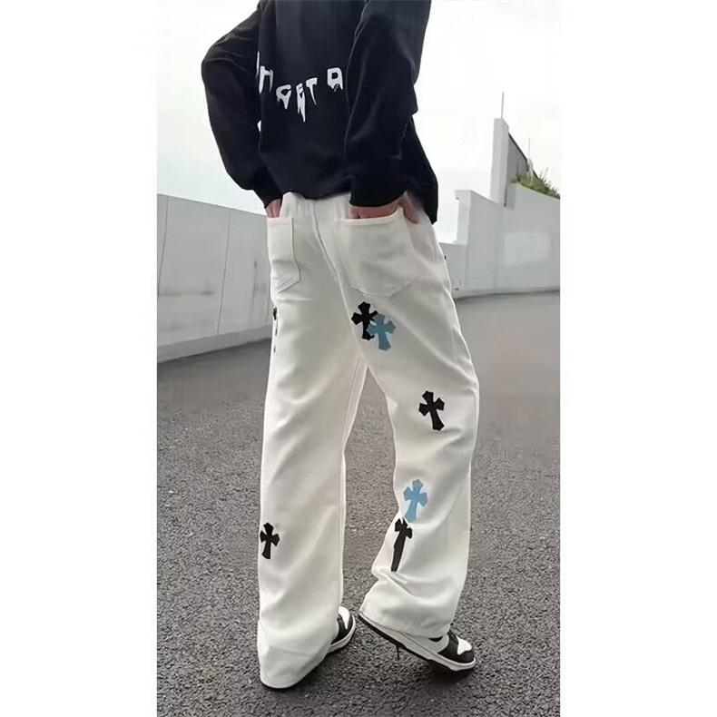 港风潮男季新款牛仔裤嘻哈潮高街潮流痞帅长裤513ACK2515P45,男装牛仔裤,星座513A