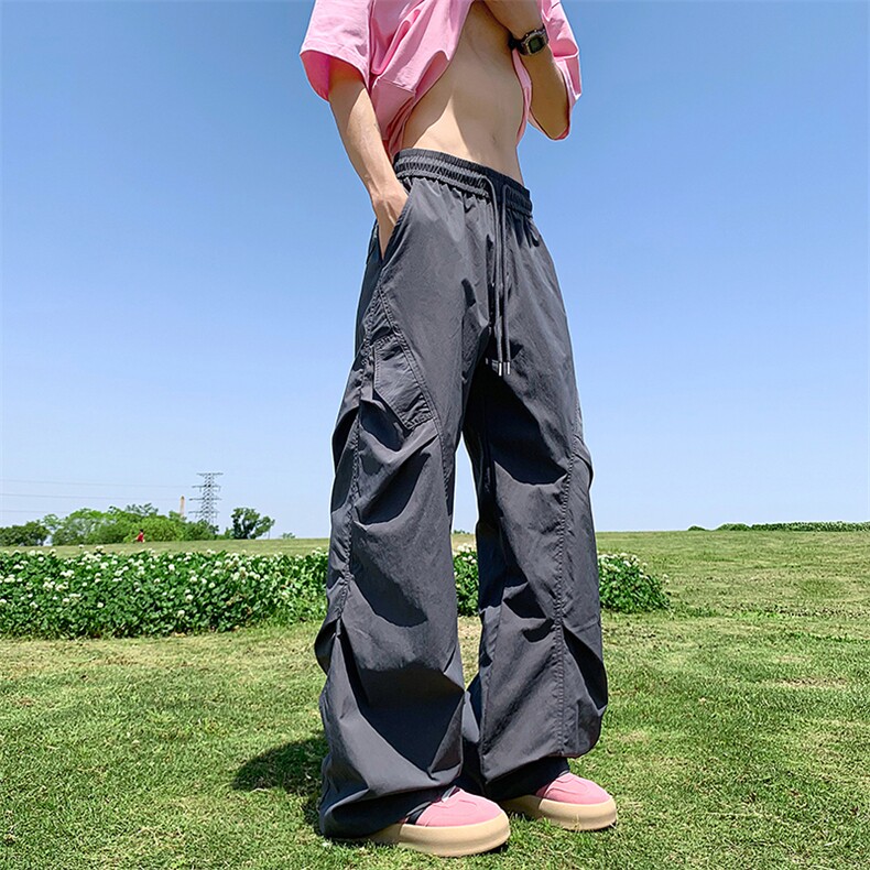 美式速干透气打褶伞兵冲锋裤工装直筒薄款休闲裤25XK67152特批35,男装工装外套,电商A042
