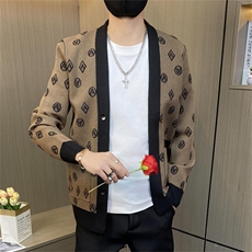 M3802-P65针织衫开衫外套男春秋韩版休闲修身潮牌毛衣外穿帅气，男装针织衫/毛衣，电商D310B