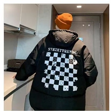 1506-1/M5911/P54克莱因蓝连帽棉服男字母印厚保暖外套潮牌，男装棉衣，星座1506-1