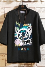 春夏季七分袖t恤男大码五分袖男短袖中袖砖墙挂拍Q11275-P30，男装T恤，电商A040A