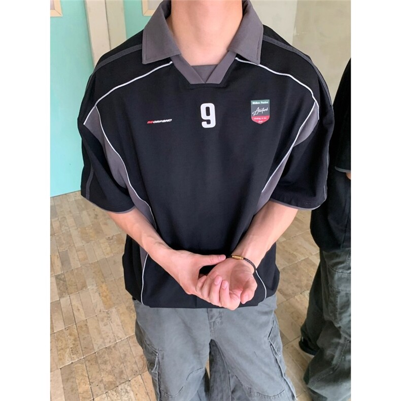 美式T恤男女韩版潮流拼色字母高街帅气2026夏季ins外套ST689-P37,男装T恤,星座412-3