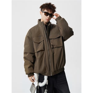 W85129 特P90 控158 工装立体口袋宽肩立领加厚棉衣棉服男图片