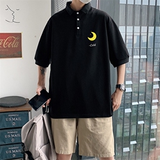 PL57047-P35翻领短袖polo衫男大码胖子半袖t恤男有领保罗衫模特，男装Polo衫，电商A040