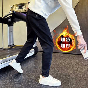 冬季加绒牛仔裤 男士高品质修身保暖加厚牛仔裤长裤901N38加绒P68图片