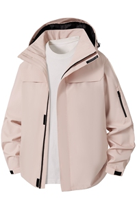 新款男女高品质户外登山服青少年学生冲锋衣夹克外套HS6606图片