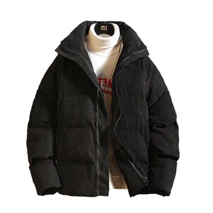 2021冬季新港风无影墙日系大码男灯芯绒休闲衣面包服M7008-P90图片