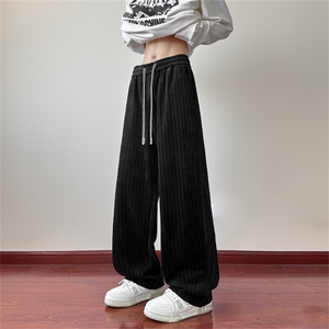 雪尼尔宽松阔腿直筒长裤CK62  M-3XL  特P35  控68图片