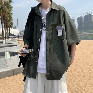 夏季短袖衬衫华夫格衬衫C3001P30图片