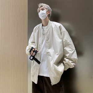 工装复古外套男潮痞帅港风高街夹克春秋2025新款棒球服W4983-P55图片