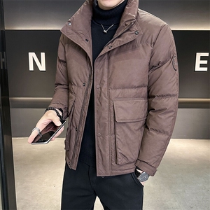 皮羽绒服男冬季2024新款立领帅气加厚防风防寒B240-YR69010-P215图片